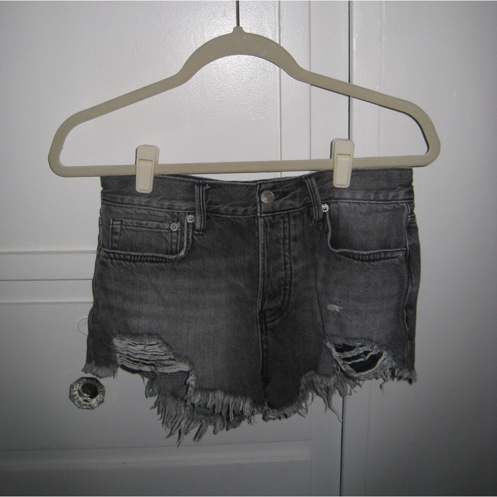 Free people size 25 grey jean shorts